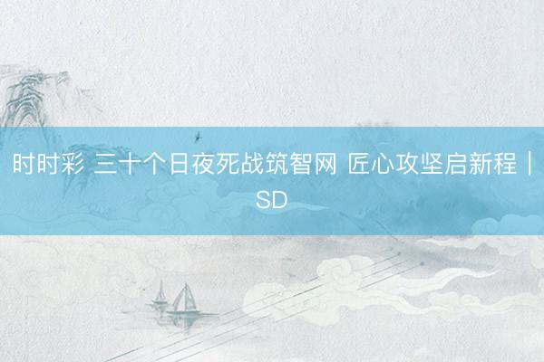时时彩 三十个日夜死战筑智网 匠心攻坚启新程｜SD