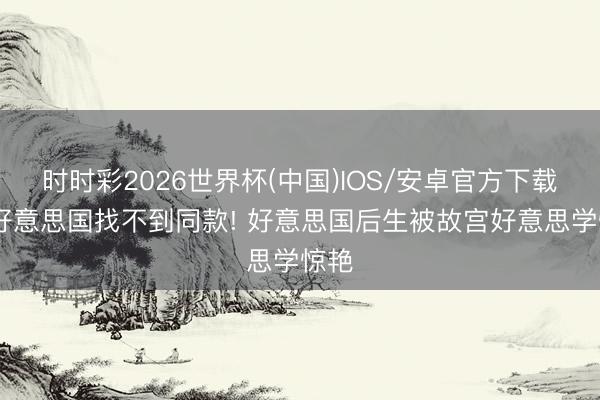 时时彩2026世界杯(中国)IOS/安卓官方下载 在好意思国找不到同款! 好意思国后生被故宫好意思学惊艳