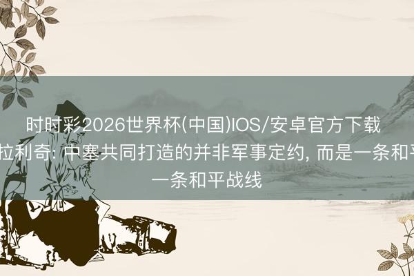 时时彩2026世界杯(中国)IOS/安卓官方下载 博扬·拉利奇: 中塞共同打造的并非军事定约， 而是一条和平战线