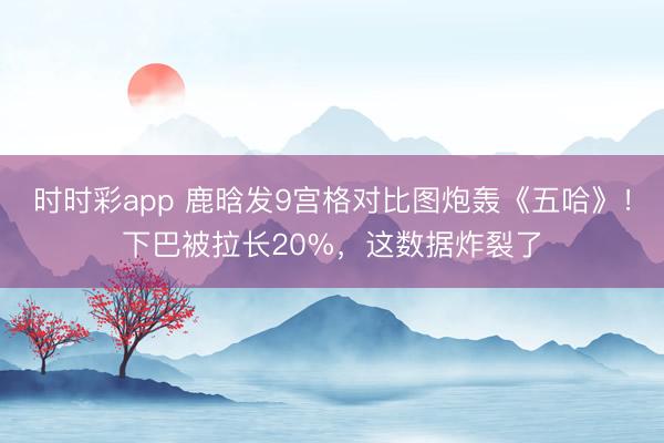 时时彩app 鹿晗发9宫格对比图炮轰《五哈》!下巴被拉长20%,这数据炸裂了